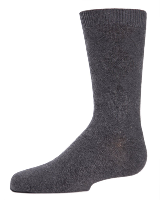 Boys' Awesome Argyle Crew Socks : Color: Gray