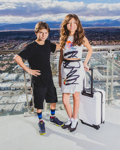 Boys' Bold Stripes Crew Socks : Color: Black