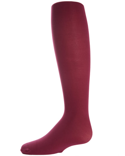 Girls' Teen Winter Opaque Nylon Tights : Color: Burgundy
