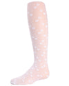Infant Sweet Blossoms Sheer Raised Floral Print Tights : Color: White