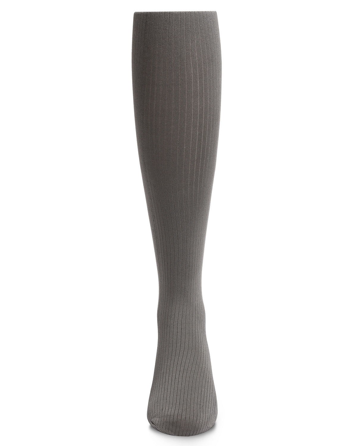 Girls' Opaque Fine Ribbed Nylon Tights : Color: Gray