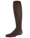 Flowers and Diamonds Girls Opaque Tights : Color: Brown
