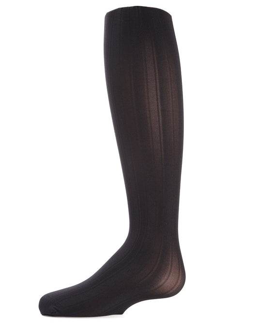 Girls Essentials Vertical Stripe Tights : Color: Black