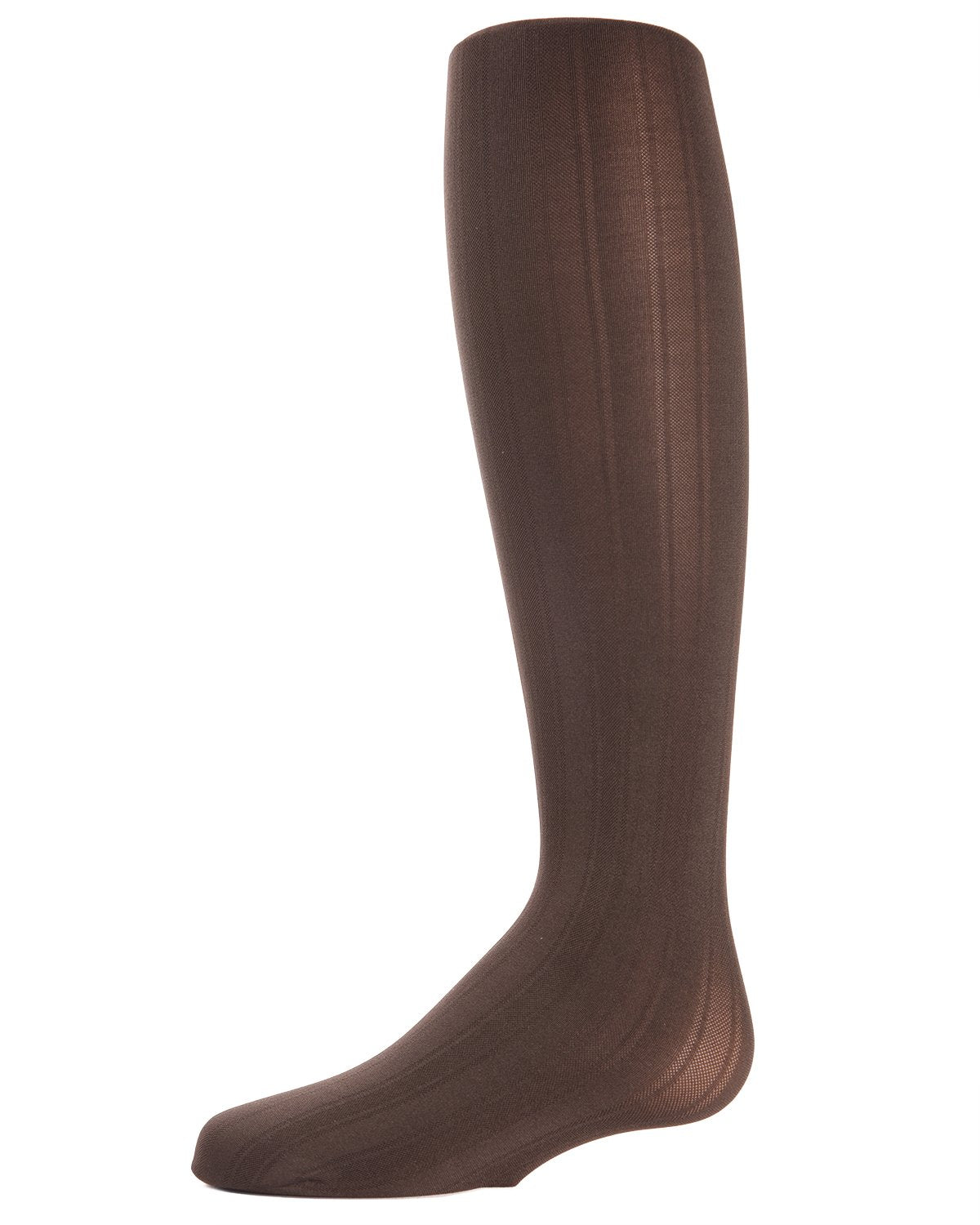 Girls Essentials Vertical Stripe Tights : Color: Brown