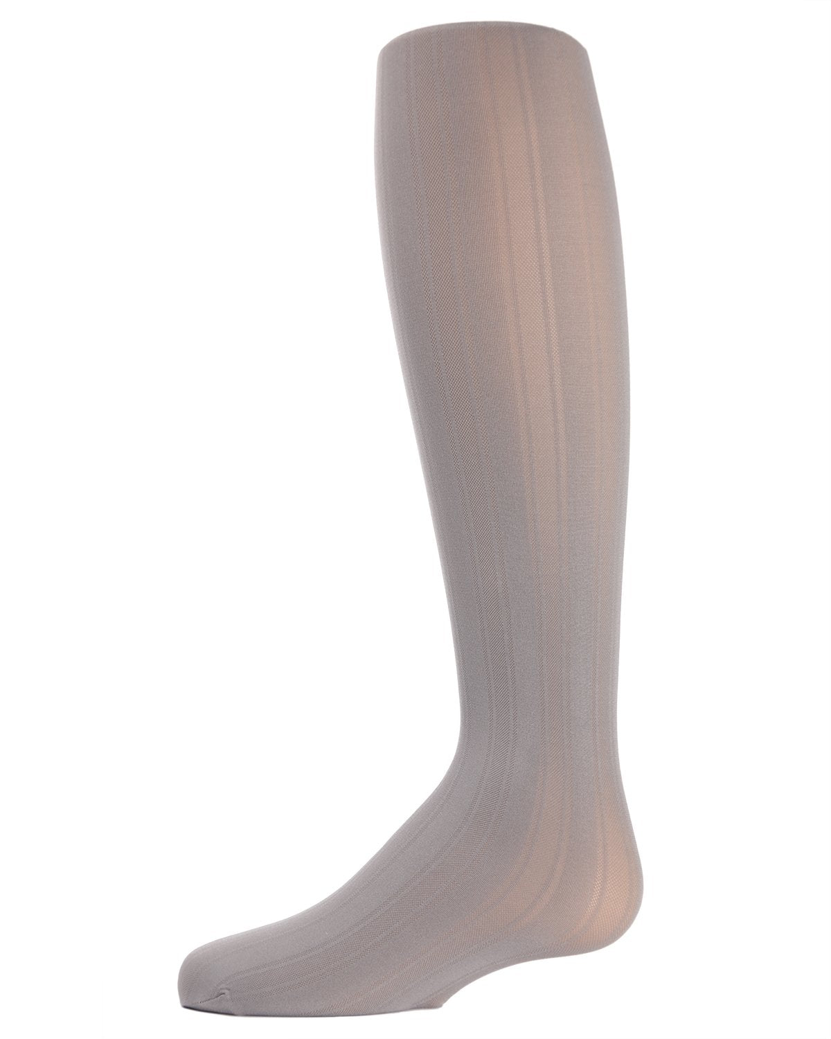 Girls Essentials Vertical Stripe Tights : Color: Light Gray