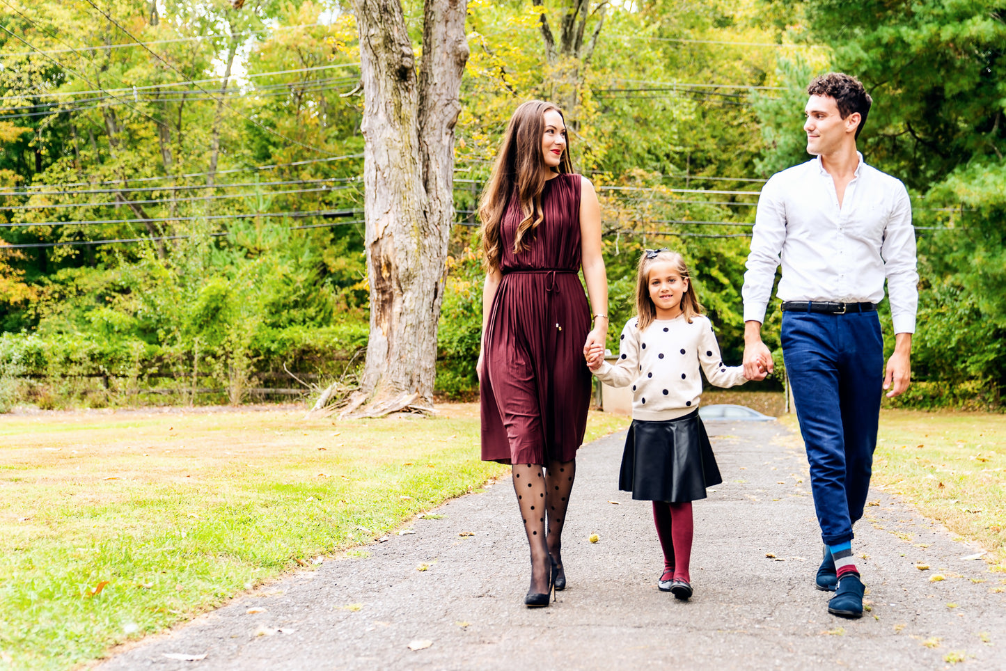 Girl's Soft Pima Cotton Opaque Tights : Color: Burgundy