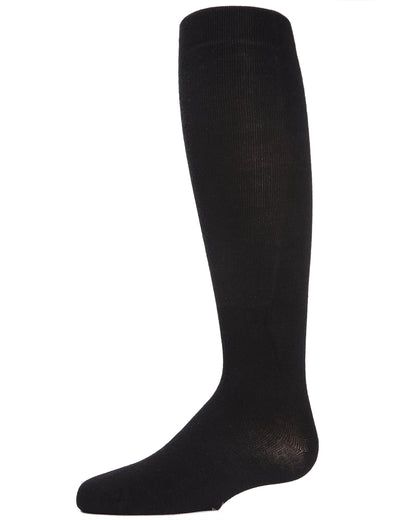 Girl's Soft Pima Cotton Opaque Tights : Color: Black