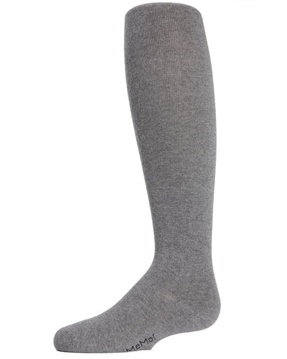 Girl's Soft Pima Cotton Opaque Tights : Color: Medium Gray