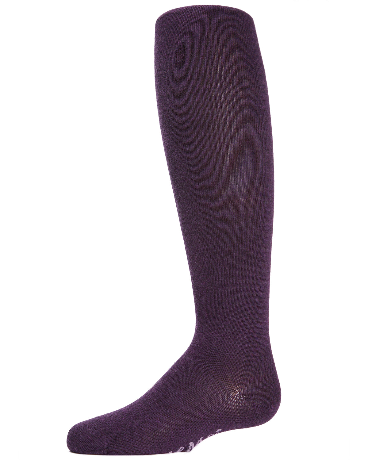 Girl's Soft Pima Cotton Opaque Tights : Color: Plum Heather