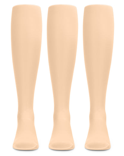 Girls' 3 Pair Pack Basic Sheer 30 Denier Tights : Color: Nude