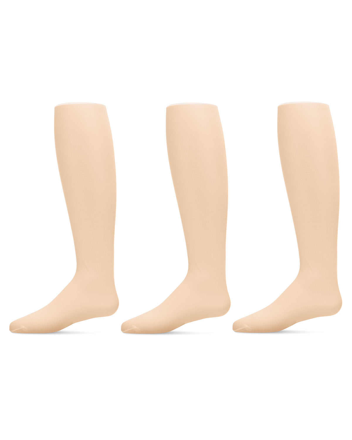 Girls' 3 Pair Pack Basic Sheer 30 Denier Tights : Color: Nude