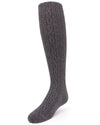 Cotton Cable Knit Girls Tights : Color: Charcoal