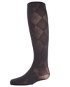 Girls' Sheer Argyle Nylon Tights : Color: Black