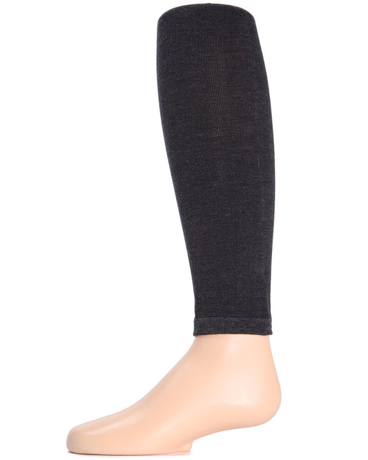 Girls' Pima Cotton Footless Tights : Color: Charcoal