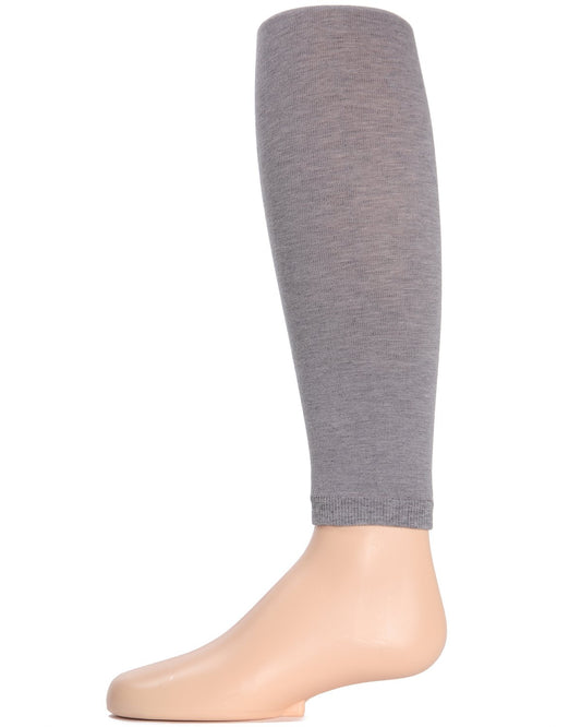 Girls' Pima Cotton Footless Tights : Color: Light Gray