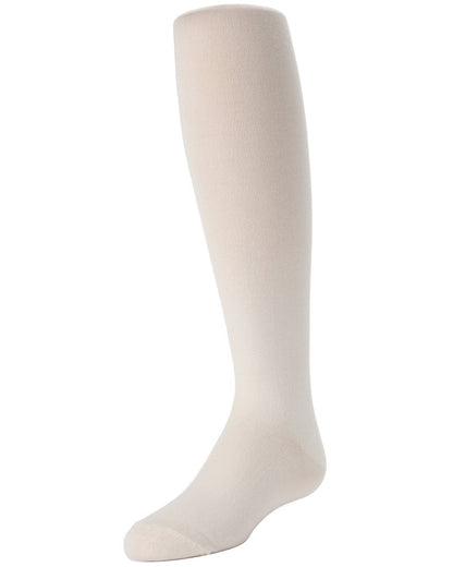Girls Cotton Blend Opaque Basic Sweater Tights : Color: Ivory