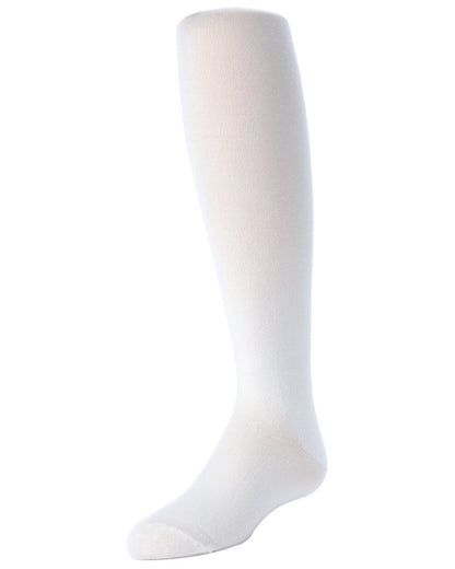 Girls Cotton Blend Opaque Basic Sweater Tights : Color: White