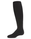 Girls' Thin Ribbed Cotton Tights : Color: Black