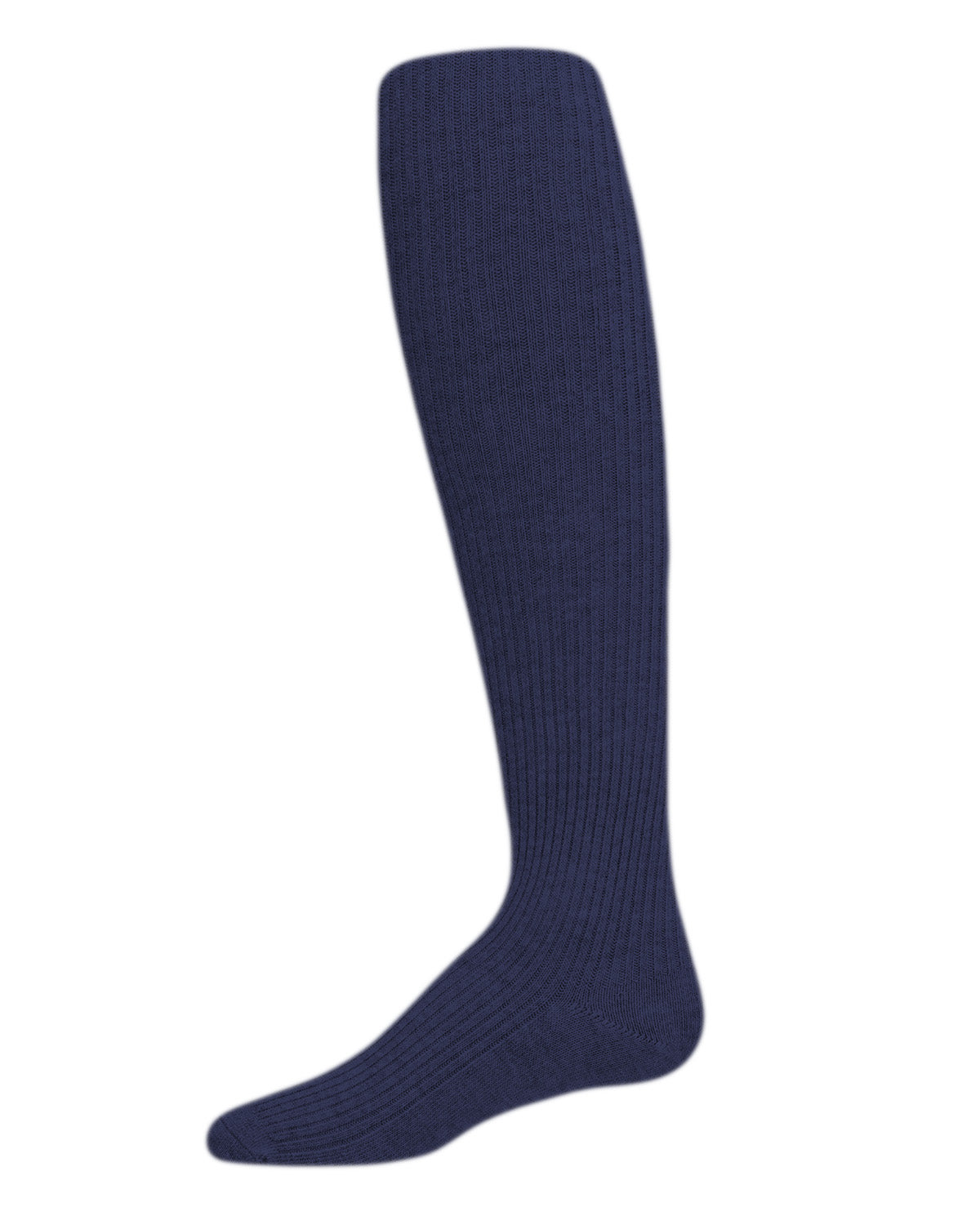 Girls' Thin Ribbed Cotton Tights : Color: Navy