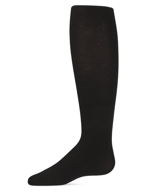 Girls' Supreme Cotton Blend Non-Pilling Opaque Tights : Color: Black