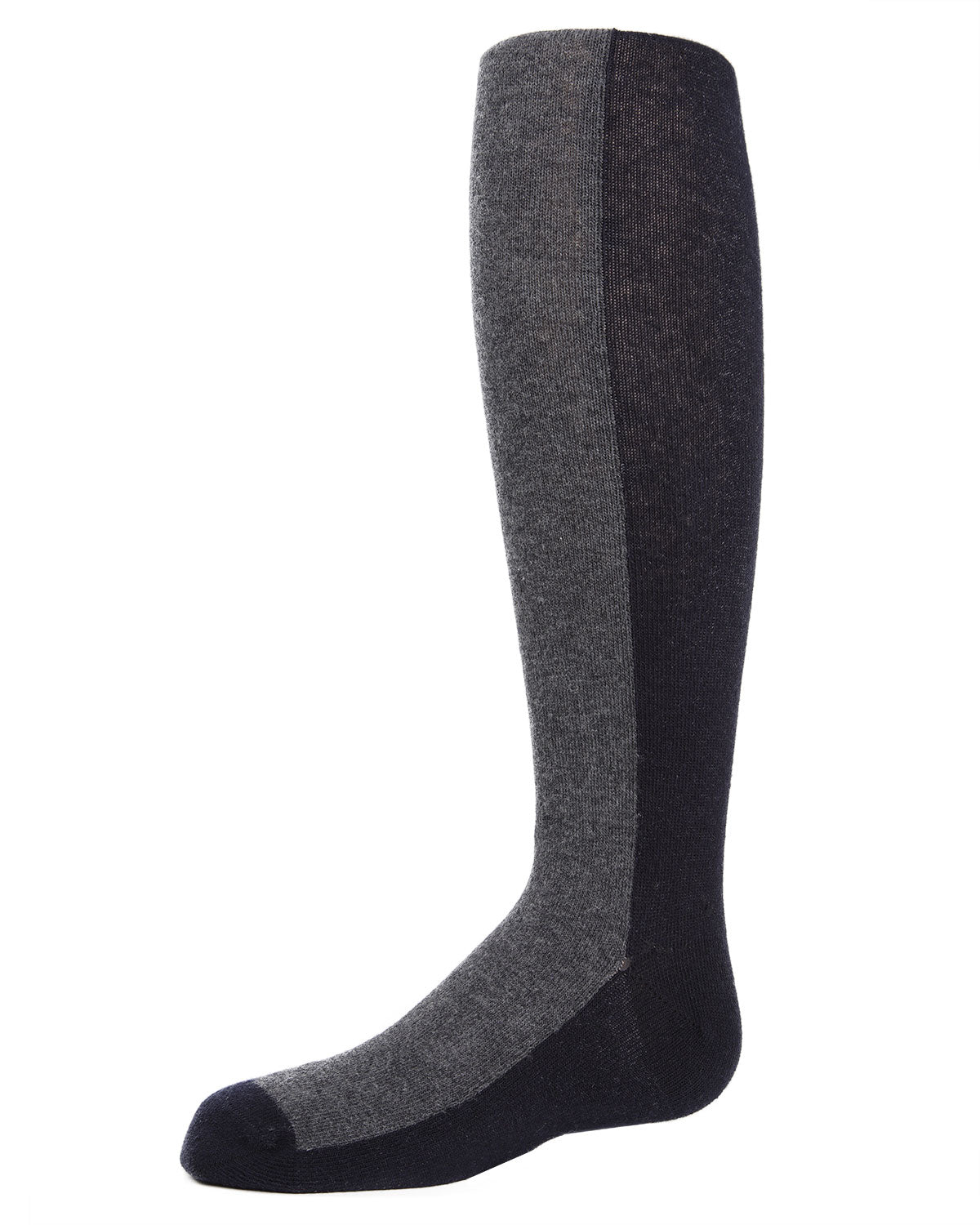Girls' Color Blocked Cotton Tights : Color: Dark Gray Outer Space
