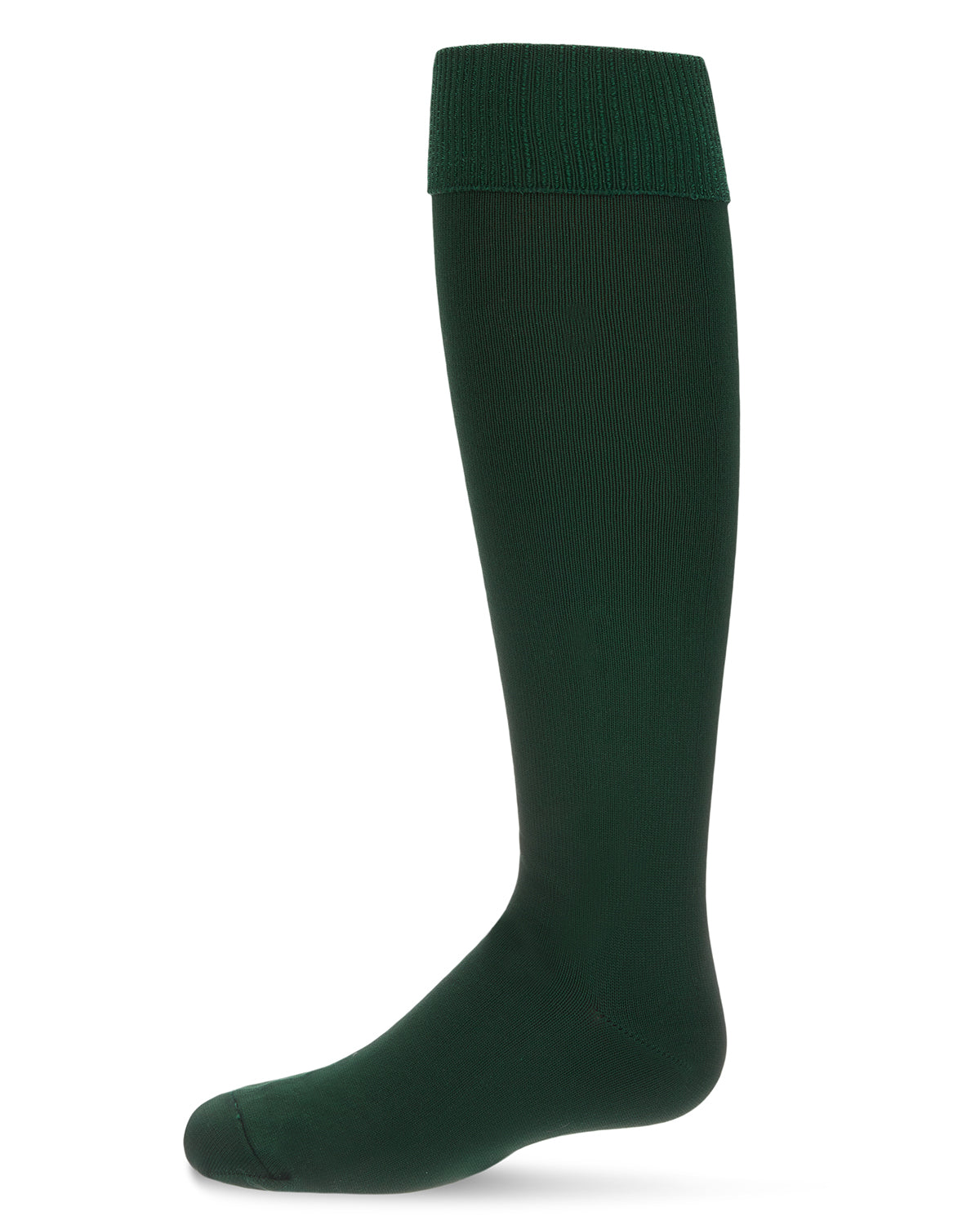 Girls' Cuffed Opaque Knee High Socks : Color: Dark Hunter Green