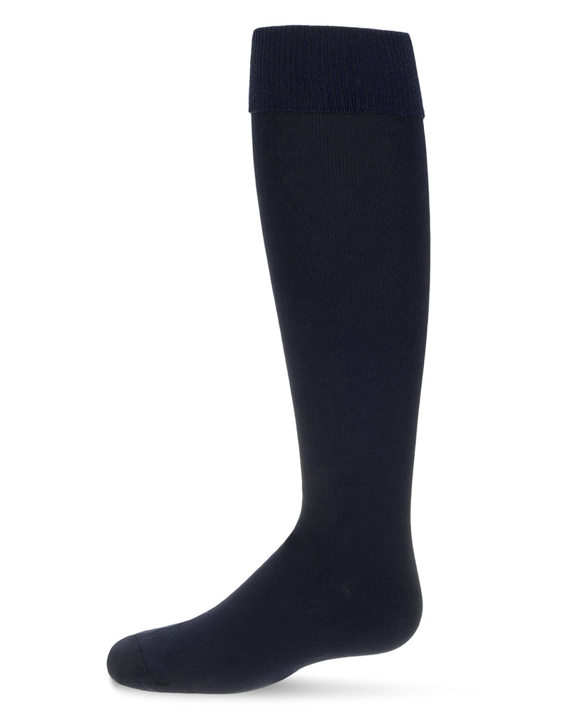 MeMoi Cuffed Opaque Knee High Girl Socks