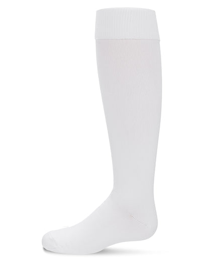 Girls' Cuffed Opaque Knee High Socks : Color: White