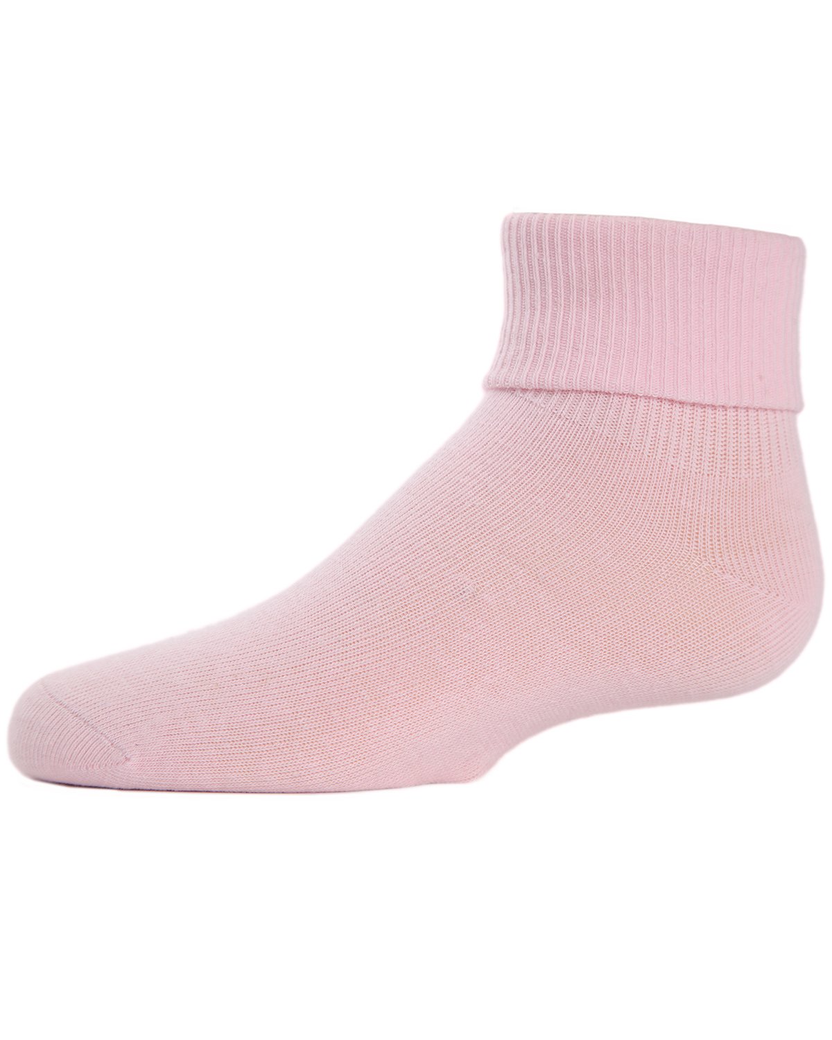 Kids' Triple Roll Cotton Blend Ankle Socks : Color: Light Pink