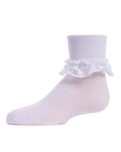 MeMoi Double Dare Girls Dual-Layer Lace Anklet Socks