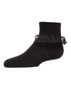 Classic Lace Girls Ruffle Anklet Socks : Color: Black