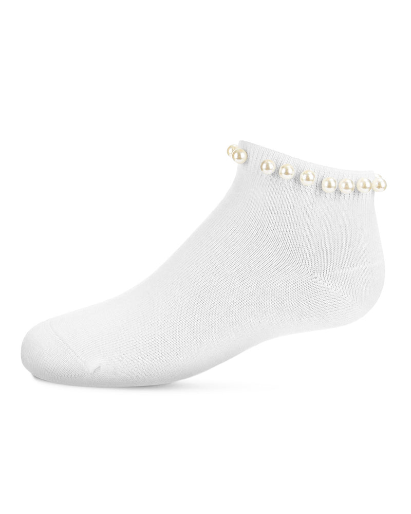 Pretty in Pearls Cotton Blend Anklet Socks