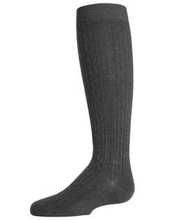 MeMoi Cable Knit Girls Knee High Socks