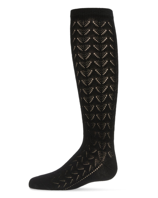 Pelerine Cotton Blend Knee High Socks : Color: Black