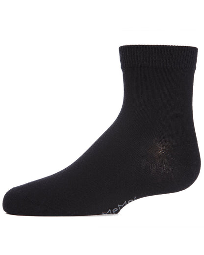 Unisex Basics Kids Cotton Blend Ankle Socks : Color: Black