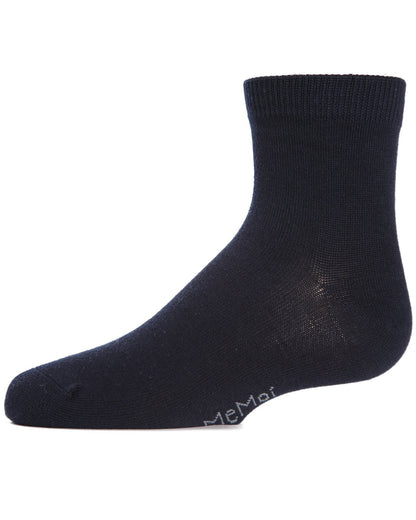 Unisex Basics Kids Cotton Blend Ankle Socks : Color: Navy