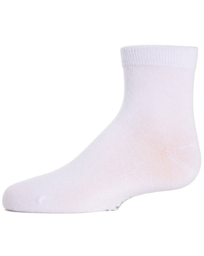 Unisex Basics Kids Cotton Blend Ankle Socks : Color: White