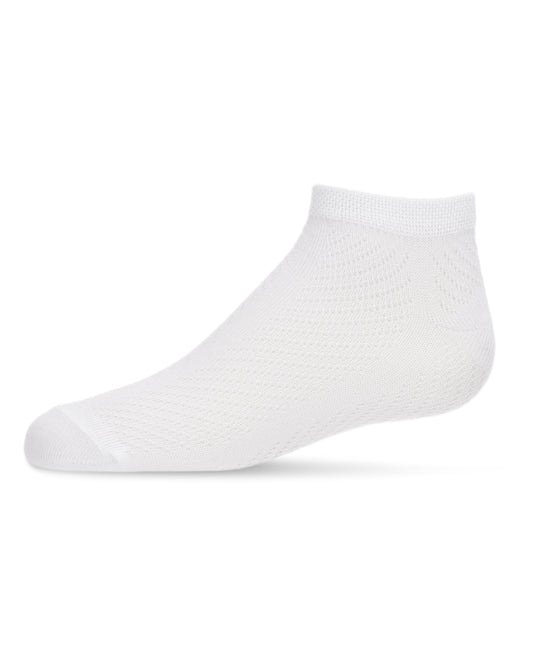 Pointelle Cotton Blend Super Soft Anklet Sock : Color: White