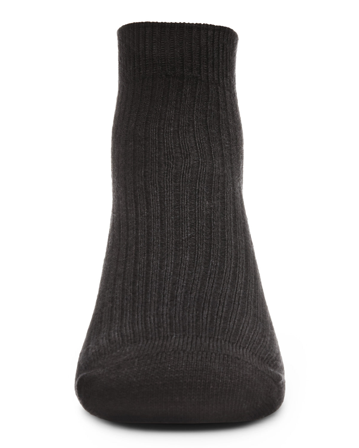 Thin Ribbed Cotton Kids Anklet Sock : Color: Black