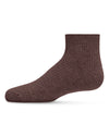 Thin Ribbed Cotton Kids Anklet Sock : Color: Cocoa