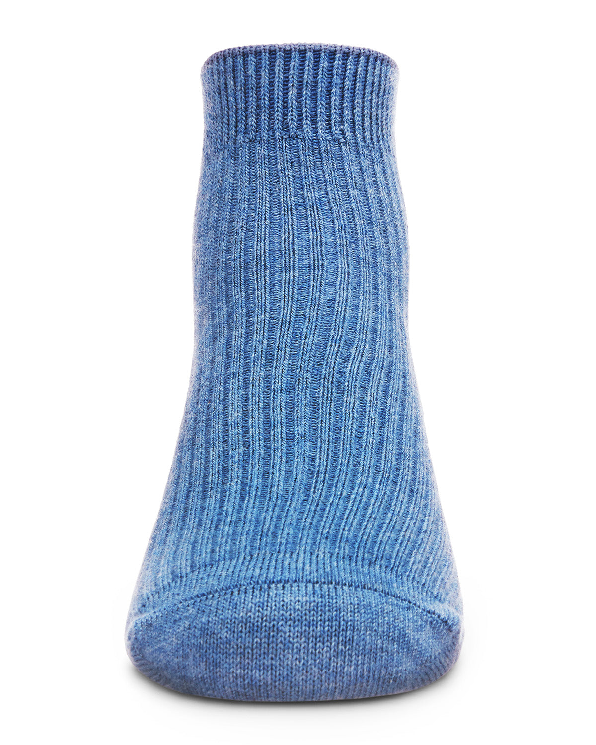 Thin Ribbed Cotton Kids Anklet Sock : Color: Light Denim