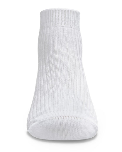 Thin Ribbed Cotton Kids Anklet Sock : Color: White