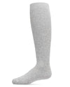 Thin Ribbed Girls Cotton Blend Knee High Sock : Color: Light Gray