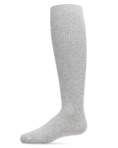 Thin Ribbed Girls Cotton Blend Knee High Sock : Color: Light Gray