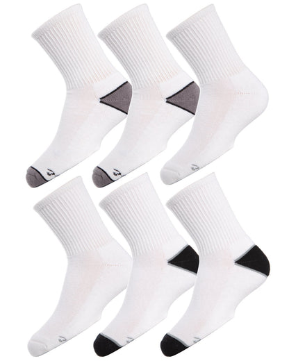 Unisex Crew Sport Socks 3-Pack : Color: Black/White/Gray