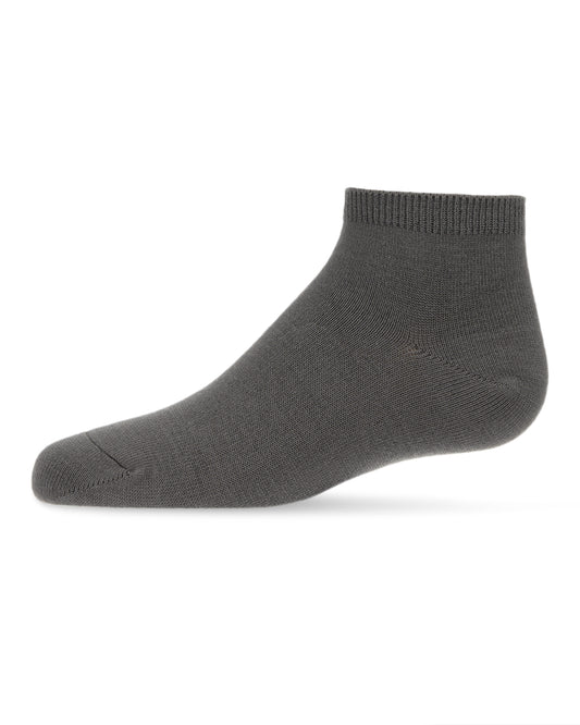 Children's Basic Soft Rayon from Bamboo Anklet Socks : Color: Dark Gray