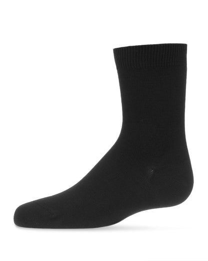 Children's Basic Soft Rayon from Bamboo Crew Socks : Color: Black