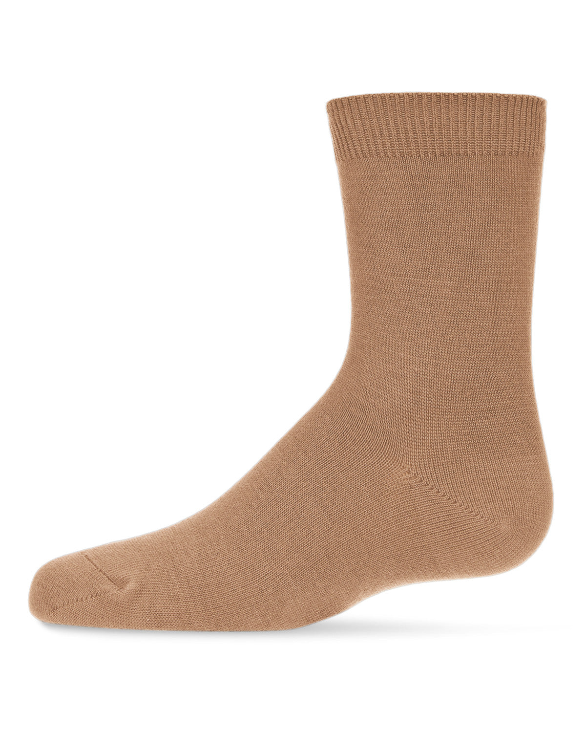 Children's Basic Soft Rayon from Bamboo Crew Socks : Color: Camel