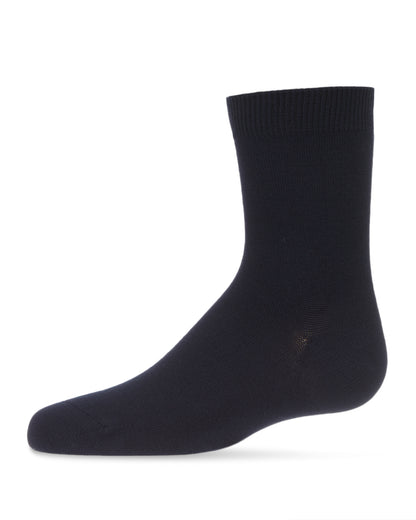 Children's Basic Soft Rayon from Bamboo Crew Socks : Color: Navy