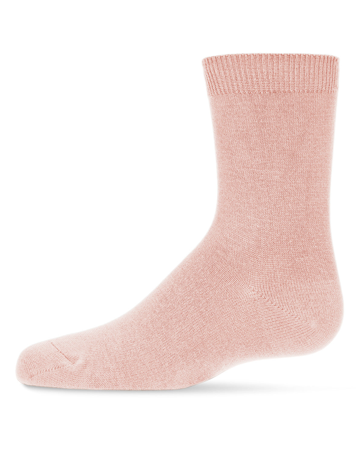Children's Basic Soft Rayon from Bamboo Crew Socks : Color: Petal Pink